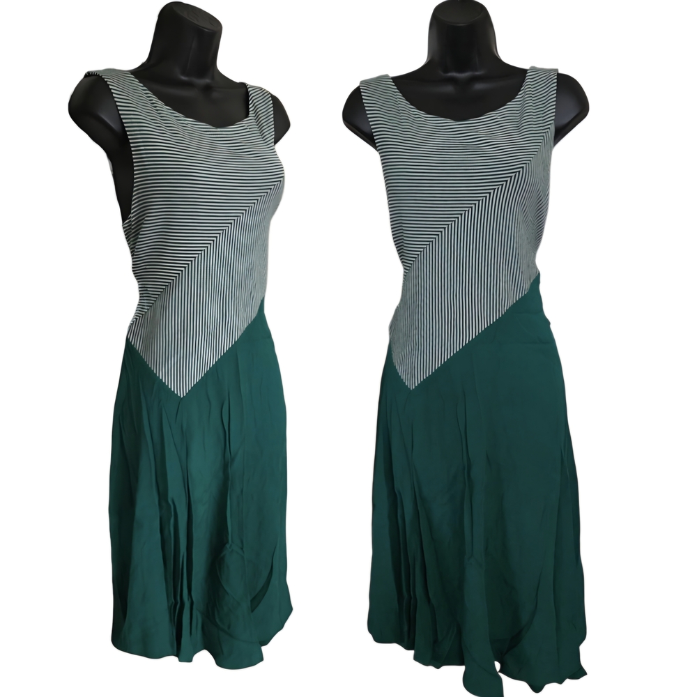 ☆Maeve White and Green Striped Maxi Dress☆